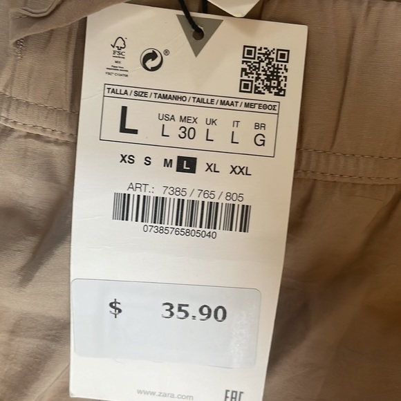 Large Flowy Pants from Zara. Tags on, never worn - Picture 3 of 3